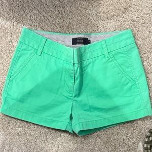 J. Crew Chino Shorts in Vibrant Green